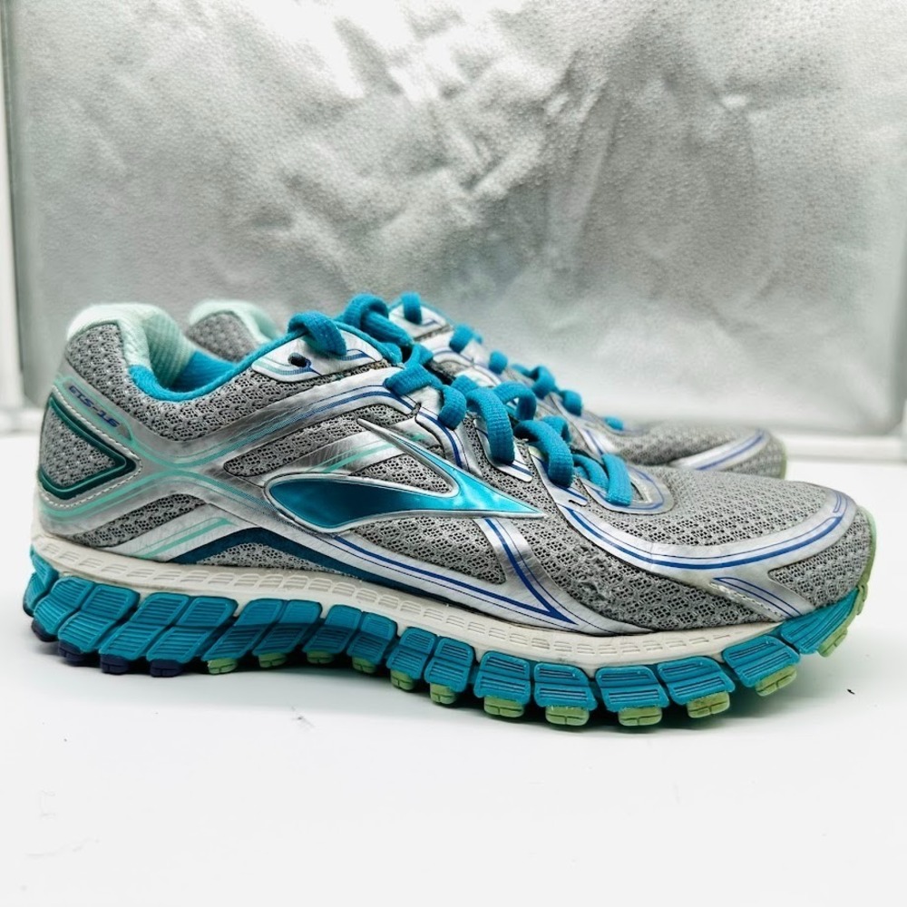 Brooks GTS Running Shoes Women US 6.5 Gray Blue Athletic Sneakers Comfort - Picture 6 of 15